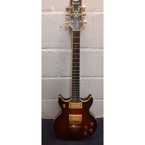 208 - A 1980's Ibanez AR-100 AV Artist serial no:H796344 in brown with hard case. Location:RWF