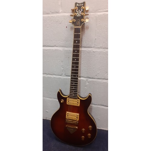 208 - A 1980's Ibanez AR-100 AV Artist serial no:H796344 in brown with hard case. Location:RWF