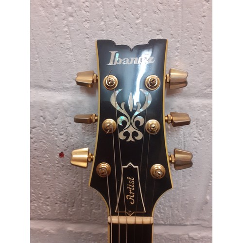 208 - A 1980's Ibanez AR-100 AV Artist serial no:H796344 in brown with hard case. Location:RWF