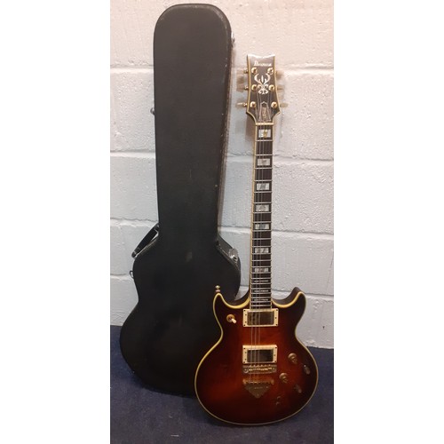 209 - A 1980's Ibanez AR-305 Artist, made in Japan, serial no:L795639 in brown with hard case. Location:RW... 