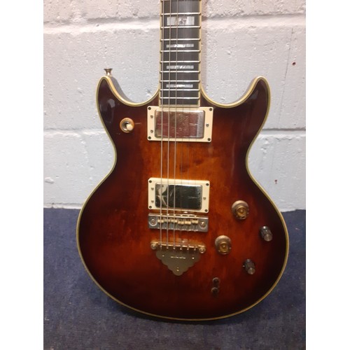 209 - A 1980's Ibanez AR-305 Artist, made in Japan, serial no:L795639 in brown with hard case. Location:RW... 