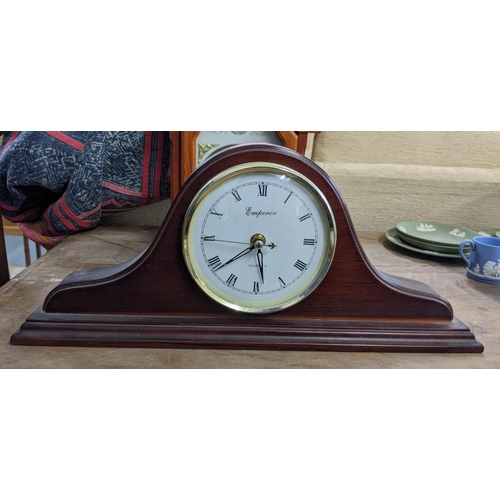 2 - Three modern clocks to include a grandmother and two mantel clocks, both with a quartz movement Loca... 