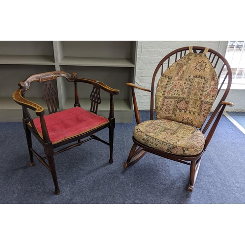 256 - An Ercol rocking chair and an Edwardian tub chair

Location:A2F
If there is no condition report show... 