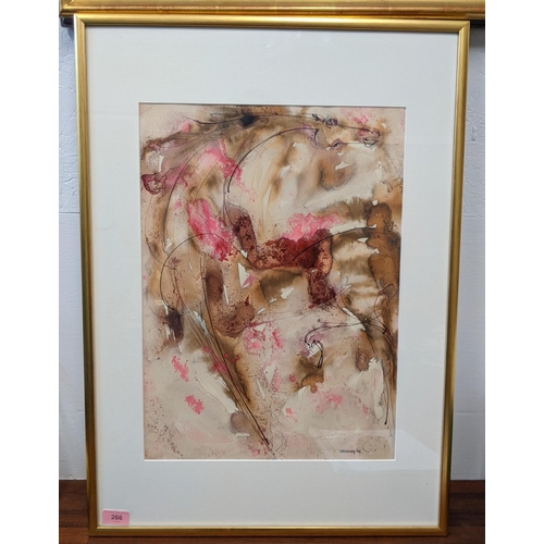 266 - Dellara - abstract watercolour, signed and dated 96, framed and glazed, 50cm x 36cm
Location: LWF
If... 