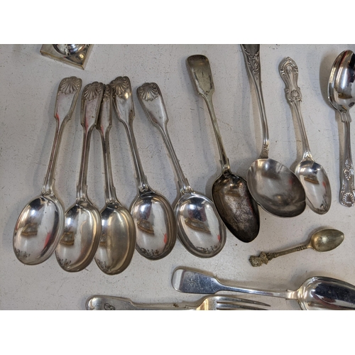 271 - Silver plate to include an 18th/19th century tankard, flatware and other items Location:A3M
If there... 