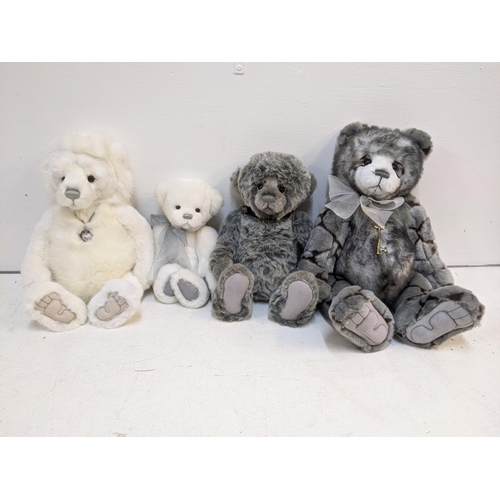 275 - Four Charlie Bears - 'Chillblaine', 'Bindi', 'Shani' designed by Isabelle Lee and 'Snowball' designe... 