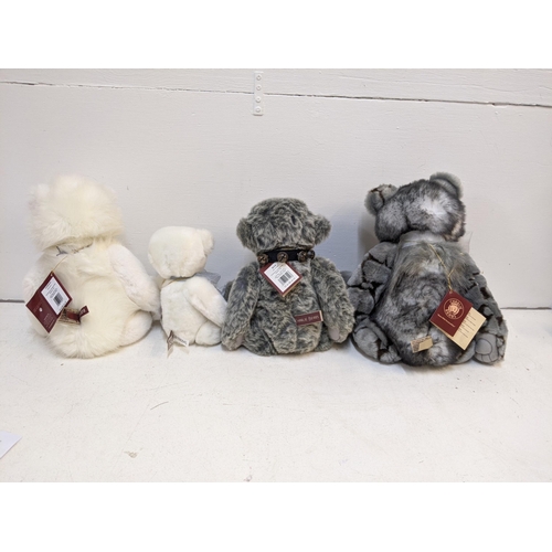 275 - Four Charlie Bears - 'Chillblaine', 'Bindi', 'Shani' designed by Isabelle Lee and 'Snowball' designe... 