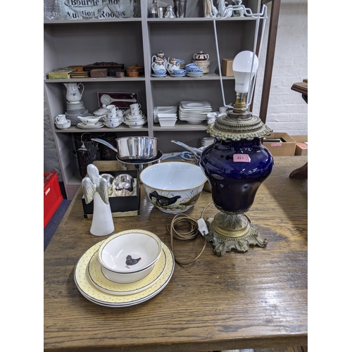 323 - A mixed lot to include two Arthur Price silver plated drinking vessels, a large Franklin Mint bowl a... 