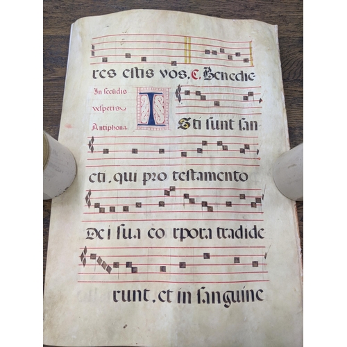 46 - A collection of musical sheets on pigskin 81cm h Location: SL
If there is no condition report shown,... 