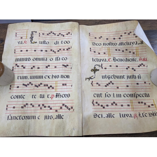 46 - A collection of musical sheets on pigskin 81cm h Location: SL
If there is no condition report shown,... 