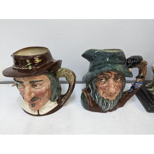 65 - Mixed collectables to include Two Royal Doulton Toby jugs, a Crown Devon part tea set and vintage bo... 