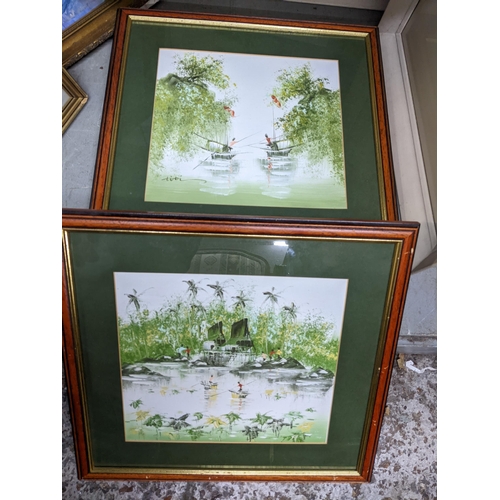 77 - A selection of framed and glazed watercolours and prints to include A.J. Mayhew, Autumn Grasses Marp... 