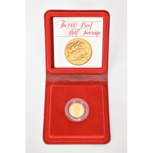 10 - United Kingdom - Elizabeth II (1952-2022), 1980 Gold Proof Half Sovereign, together with original bo... 