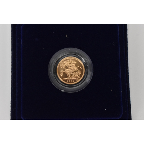 11 - United Kingdom - Elizabeth II (1952-2022), 1982 Gold Proof Half Sovereign, together with original bo... 