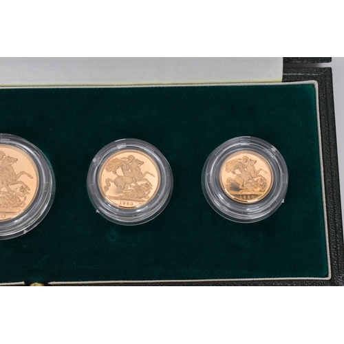 12 - United Kingdom - Elizabeth II (1952-2022), 1980 Gold Proof Four-Coin Set, comprising of Five Pounds/... 