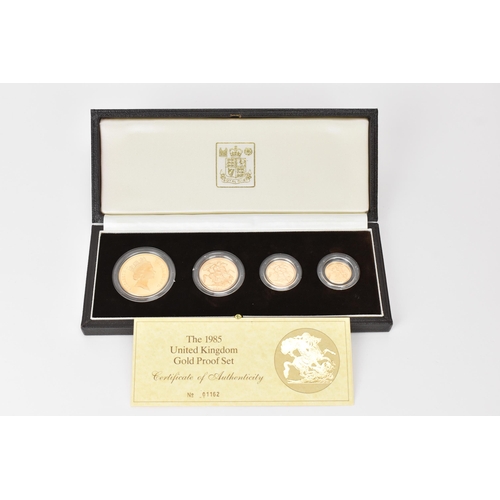 13 - United Kingdom Elizabeth II (1952-2022), 1985 Gold Proof Four-Coin Set, comprising of Five Pounds/Fi... 