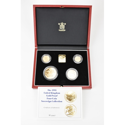 15 - United Kingdom - Elizabeth II (1952-2022), 1995 UK Gold Proof Four-Coin Set, comprising of Five Poun... 