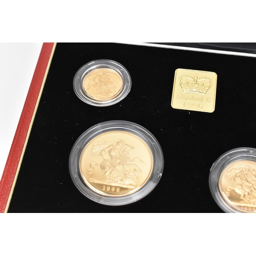 16 - United Kingdom-Elizabeth II (1952-2022), 1996 UK Gold Proof Four-Coin Set, comprising of Five Pounds... 