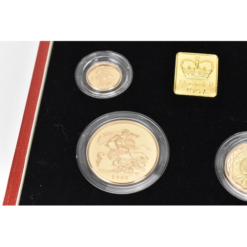 17 - United Kingdom - Elizabeth II (1952-2022), 1997 UK Gold Proof Four-Coin Set, comprising of Five Poun... 