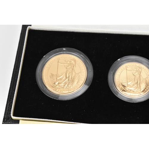 18 - United Kingdom - Elizabeth II (1952-2022), 1987 Gold Proof Four-Coin Britannia Set, comprising of 1o... 