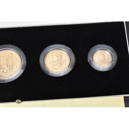 18 - United Kingdom - Elizabeth II (1952-2022), 1987 Gold Proof Four-Coin Britannia Set, comprising of 1o... 