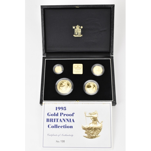 20 - United Kingdom-Elizabeth II (1952-2022), 1995 UK Gold Proof Britannia Four-Coin Collection, comprisi... 