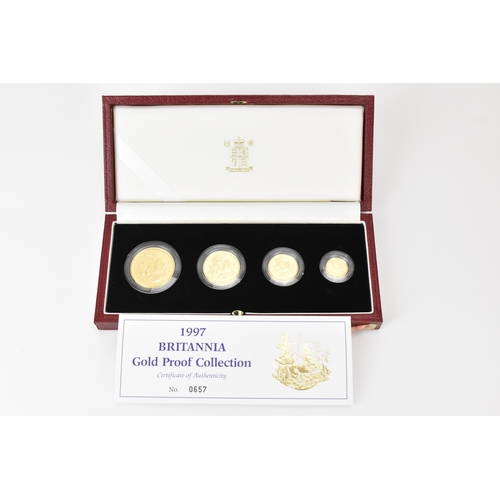 21 - United Kingdom - Elizabeth II (1952-2022), 1997 Britannia Gold Proof Four-Coin Set, comprising of £1... 