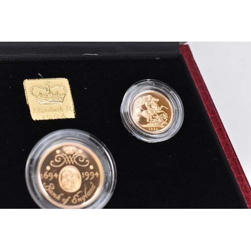 27 - United Kingdom-Elizabeth II (1952-2022), 1994 UK Gold Proof Three-Coin Set, comprising of Bank of En... 