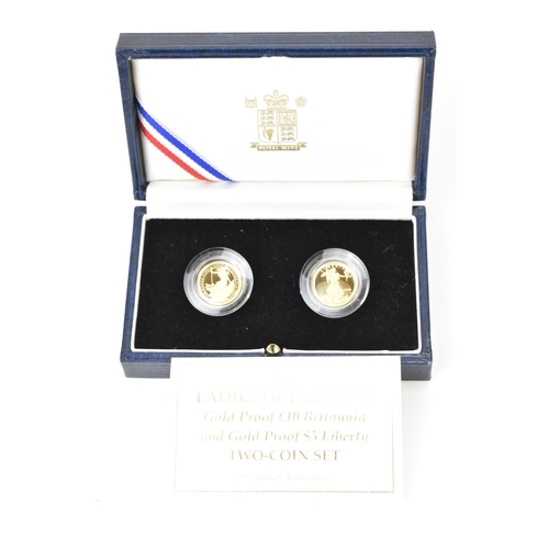 34 - UK & USA-1996 Gold Proof Two-Coin Set, 