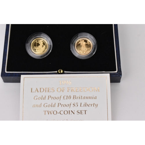 34 - UK & USA-1996 Gold Proof Two-Coin Set, 