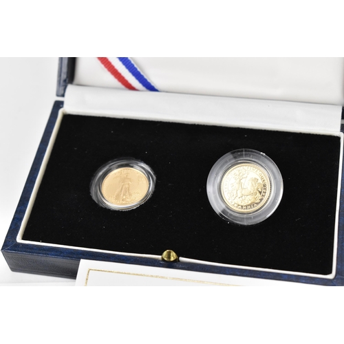 35 - UK & USA-1997 Gold Proof Two-Coin Set, 