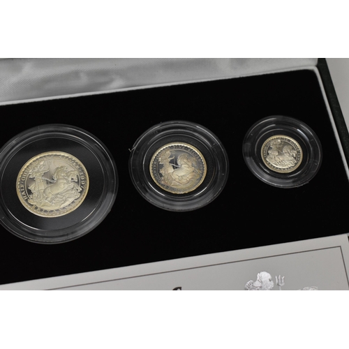 41 - United Kingdom - Elizabeth II (1952-2022), 1997 Silver Proof Britannia Set, comprising of 1oz 2 Poun... 