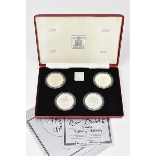 42 - United Kingdom - Elizabeth II (1952-2022), The Silver Proof Elizabeth II Four-Coin Collection, compr... 