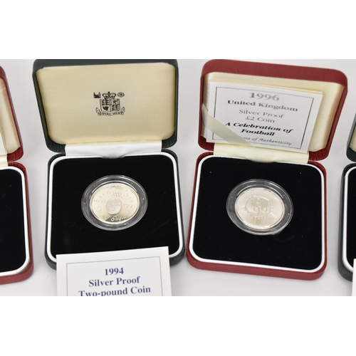 48 - United Kingdom - Elizabeth II (1952-2022), A collection of 5 Silver Proof Two Pounds, comprising of ... 