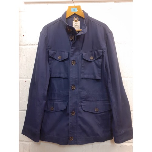 98 - Timberland-A gents navy heavy Cordura blend cotton jacket, having a 4 button front pockets, size XL ... 