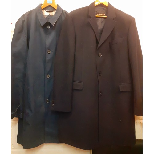 99 - Two gents coats comprising a Farah 'Vintage Collection' heavy navy cotton coat, size XXL (approx 46