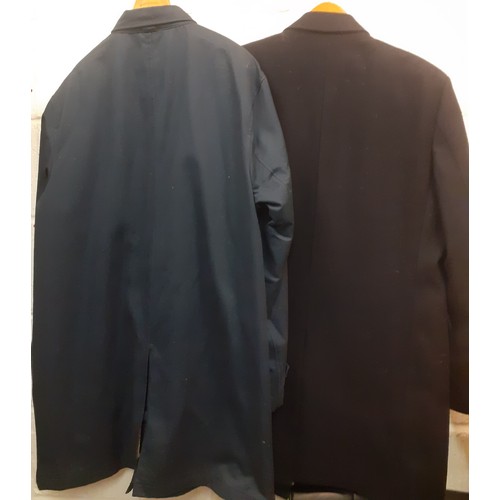 99 - Two gents coats comprising a Farah 'Vintage Collection' heavy navy cotton coat, size XXL (approx 46