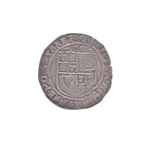 Kingdom of England - James I (1603-1625), Second Coinage (1604-1619), Sixpence, dated 160* , crowned and draped bust of King James I, right, ./. , quartered shield of arms below date,