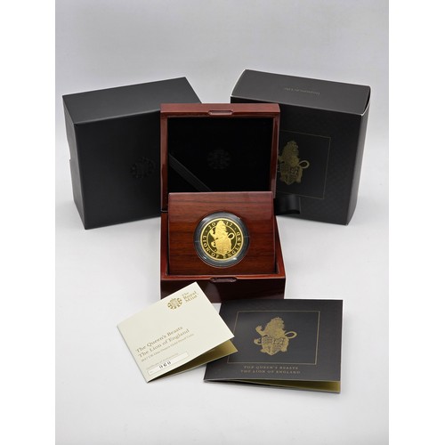 60 - United Kingdom - Elizabeth II (1952-2022), 2017 1oz Gold Proof The Queen's Beasts £100, Lion of Engl... 