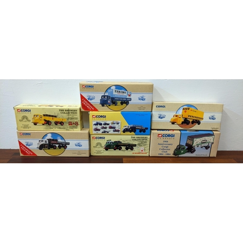 541 - Seven Corgi commercial vehicles to include 97318 Sammell Scarab with barrels (Websters 15201 Scammel... 