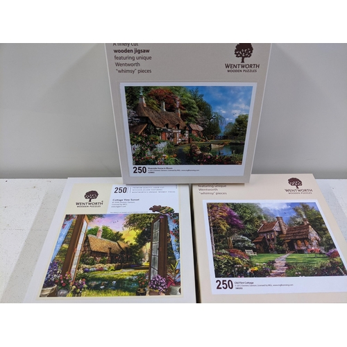 552 - Seven Wentworth boxed puzzles all by 'Dominic Davison' to include 'Victorian Garden Cottage, 'Old Wo... 