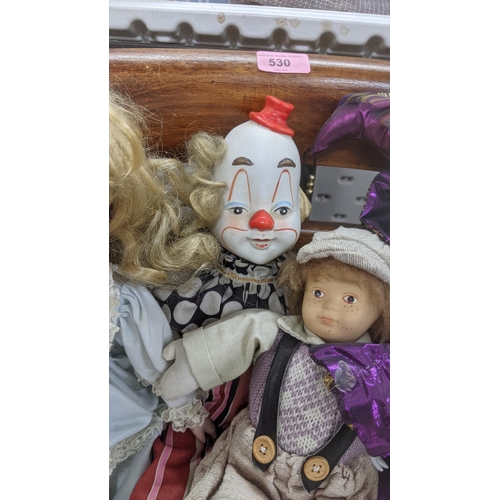 586 - A mixed lot to include Royal Doulton 'My Love' figurine together with five vintage dolls to include ... 