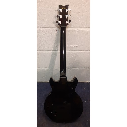 218 - A late 1970's/early 1980's Ibanez AR200 electric guitar in black, crafted in Japan, serial no:J80467... 