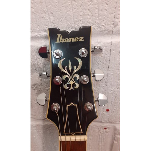 218 - A late 1970's/early 1980's Ibanez AR200 electric guitar in black, crafted in Japan, serial no:J80467... 