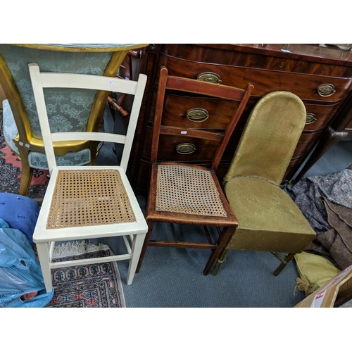 302 - Mixed 19th century and later chairs to include early 20th century shield back dining chairs, Lloyd L... 