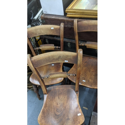 311 - 19th century chairs to include a set of three matching seated barback chairs and others
Location: D ... 