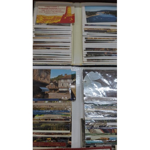 623 - A quantity of postcards, mainly from the USA and Canada, and others, along with a group of postcard ... 