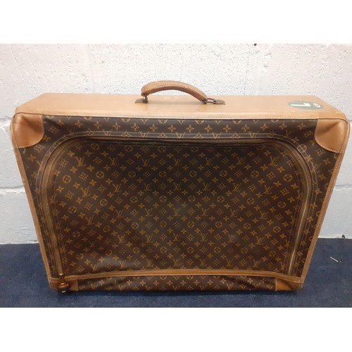 10 - Louis Vuitton-A soft suitcase, made for Louis Vuitton Paris in USA, monogram canvas with leather tri... 