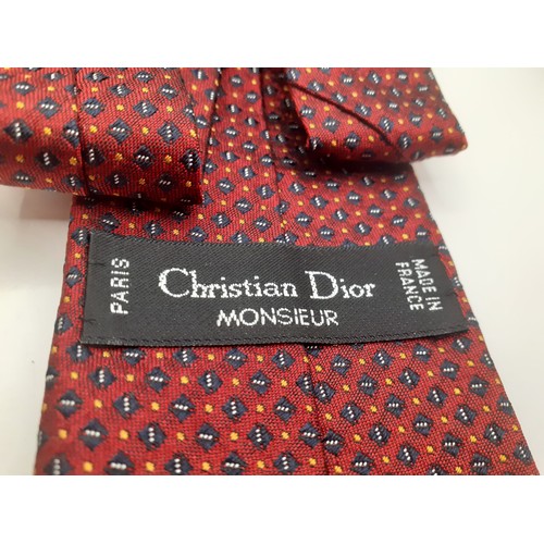 25 - Christian Dior-Eight 1980's/90's 'Monsieur' gents silk ties in branded boxes. Location: R2.1
Conditi... 