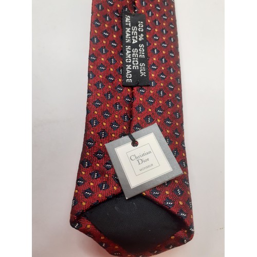 25 - Christian Dior-Eight 1980's/90's 'Monsieur' gents silk ties in branded boxes. Location: R2.1
Conditi... 